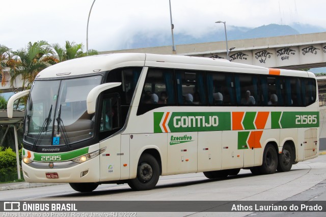 Empresa Gontijo de Transportes 21585 na cidade de Rio de Janeiro, Rio de Janeiro, Brasil, por Athos Lauriano do Prado. ID da foto: 10092093.