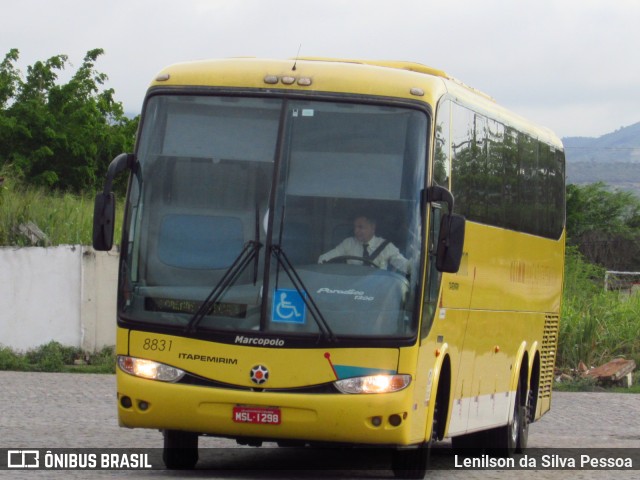 Viação Itapemirim 8831 na cidade de Caruaru, Pernambuco, Brasil, por Lenilson da Silva Pessoa. ID da foto: 10091230.