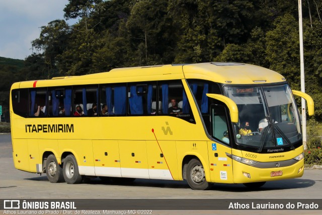 Viação Itapemirim 60059 na cidade de Manhuaçu, Minas Gerais, Brasil, por Athos Lauriano do Prado. ID da foto: 10091951.