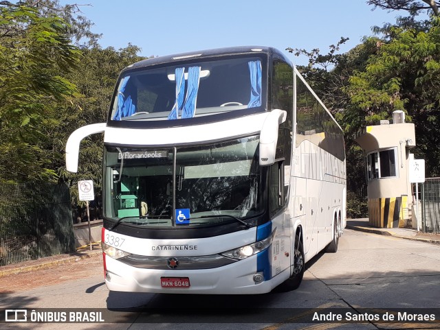 Auto Viação Catarinense 3387 na cidade de São Paulo, São Paulo, Brasil, por Andre Santos de Moraes. ID da foto: 10094382.