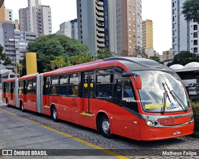 Transporte Coletivo Glória BE705 na cidade de Curitiba, Paraná, Brasil, por Matheus Felipe. ID da foto: 10094402.