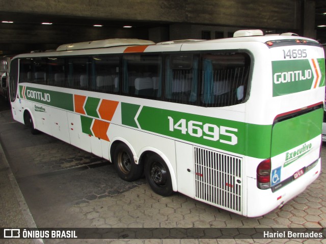 Empresa Gontijo de Transportes 14695 na cidade de Belo Horizonte, Minas Gerais, Brasil, por Hariel Bernades. ID da foto: 10093209.