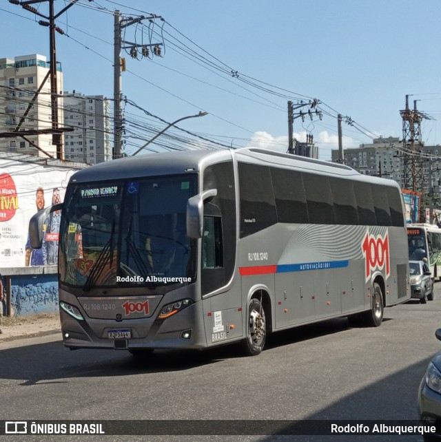 Auto Viação 1001 RJ 108.1240 na cidade de Nova Iguaçu, Rio de Janeiro, Brasil, por Rodolfo Albuquerque. ID da foto: 10095327.