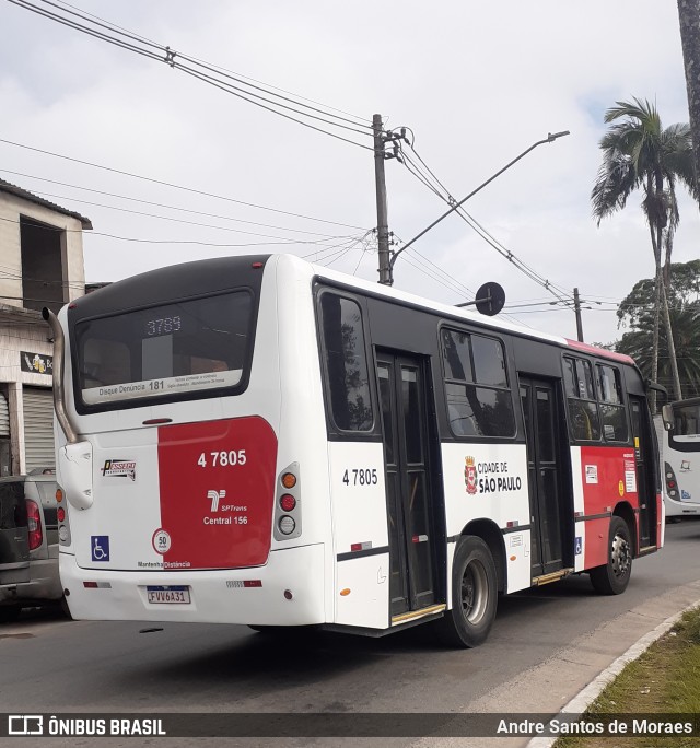 Pêssego Transportes 4 7805 na cidade de São Paulo, São Paulo, Brasil, por Andre Santos de Moraes. Número da foto: #10094546.