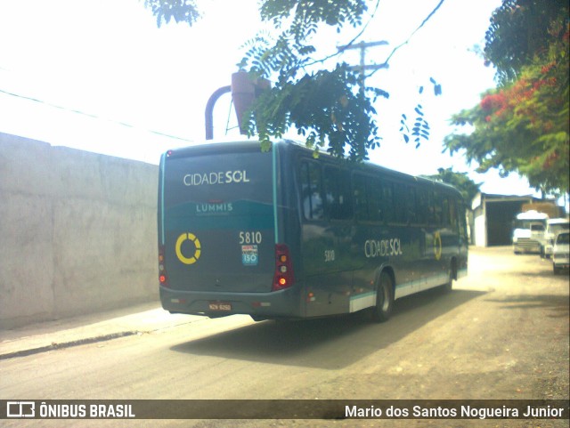 Viação Cidade Sol 5810 na cidade de Salvador, Bahia, Brasil, por Mario dos Santos Nogueira Junior. ID da foto: 10094689.