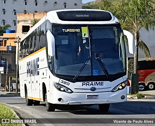 PRAIME - RWR Transportes de Passageiros 320 na cidade de Aparecida, São Paulo, Brasil, por Vicente de Paulo Alves. ID da foto: 10095002.