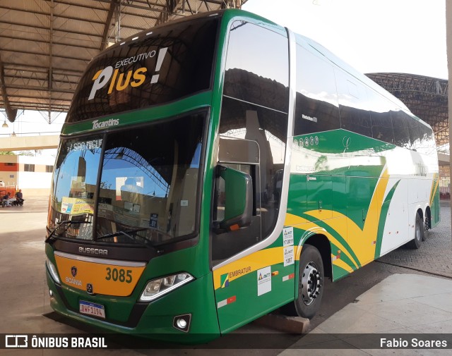 Tocantins Transportes e Turismo 3085 na cidade de Imperatriz, Maranhão, Brasil, por Fabio Soares. Número da foto: #10093236.