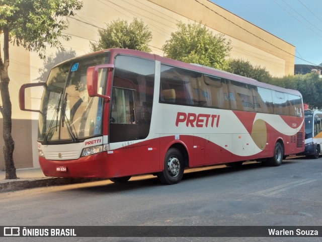 Viação Pretti 7550 na cidade de Castelo, Espírito Santo, Brasil, por Warlen Souza. ID da foto: 10097687.