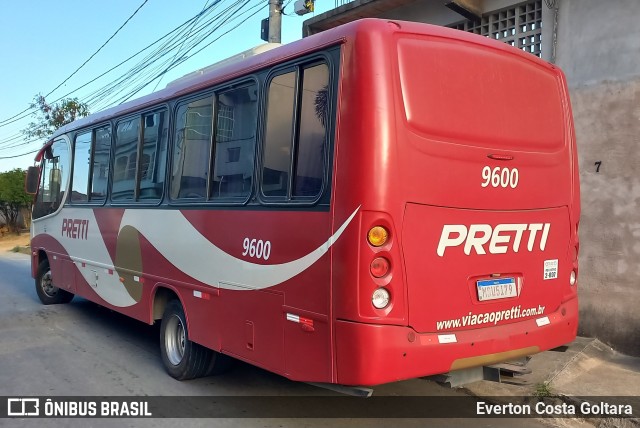 Viação Pretti 9600 na cidade de Cariacica, Espírito Santo, Brasil, por Everton Costa Goltara. ID da foto: 10098434.