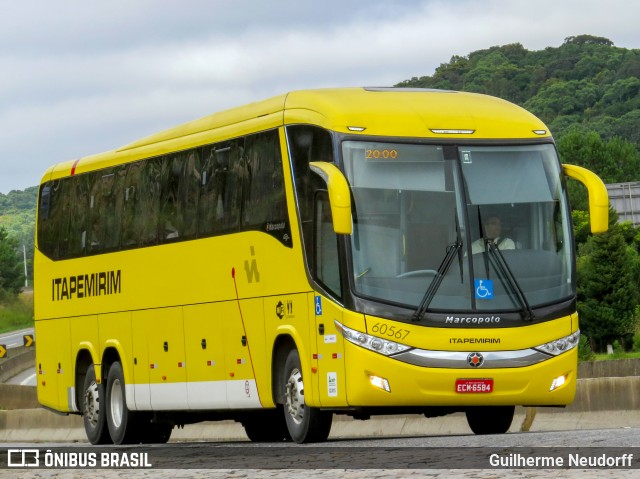 Viação Itapemirim 60567 na cidade de Quatro Barras, Paraná, Brasil, por Guilherme Neudorff. ID da foto: 10099144.