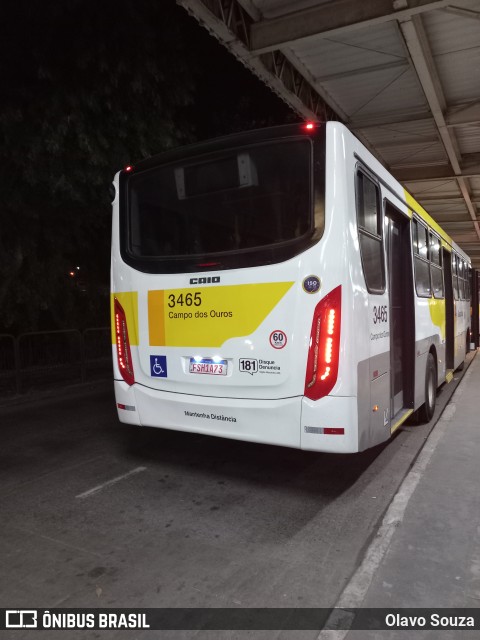 Viação Campo dos Ouros 3465 na cidade de Guarulhos, São Paulo, Brasil, por Olavo Souza. Número da foto: #10096575.