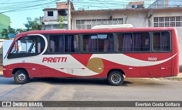 Viação Pretti 9600 na cidade de Cariacica, Espírito Santo, Brasil, por Everton Costa Goltara. Número da foto: #10098428.