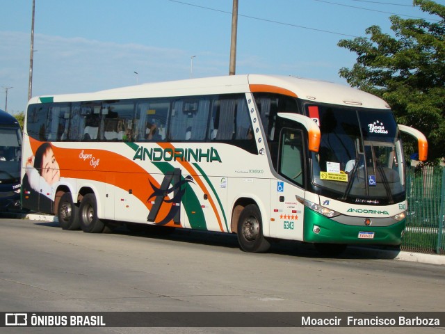 Empresa de Transportes Andorinha 6343 na cidade de São Paulo, São Paulo, Brasil, por Moaccir  Francisco Barboza. ID da foto: 10100076.