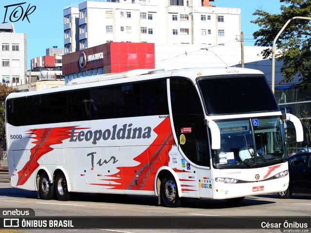 Leopoldina Turismo 5000 na cidade de Belo Horizonte, Minas Gerais, Brasil, por César Ônibus. Número da foto: #10101012.