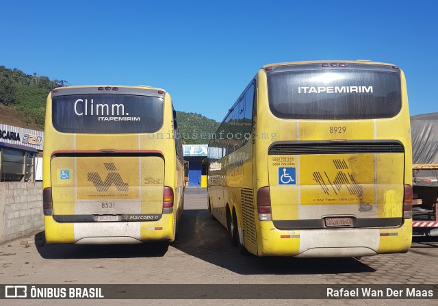 Viação Itapemirim 8929 na cidade de Manhuaçu, Minas Gerais, Brasil, por Rafael Wan Der Maas. ID da foto: 10100687.