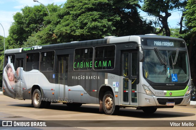 Viação Garcia 81047 na cidade de Maringá, Paraná, Brasil, por Vitor Mello. ID da foto: 10100233.