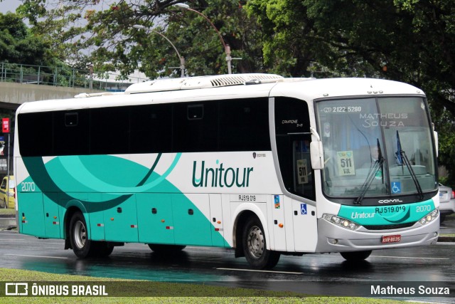 Unitour Transportes e Turismo 2070 na cidade de Rio de Janeiro, Rio de Janeiro, Brasil, por Matheus Souza. Número da foto: #10101787.