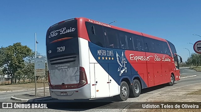 Expresso São Luiz 7820 na cidade de Brasília, Distrito Federal, Brasil, por Udiston Teles de Oliveira. Número da foto: #10101825.