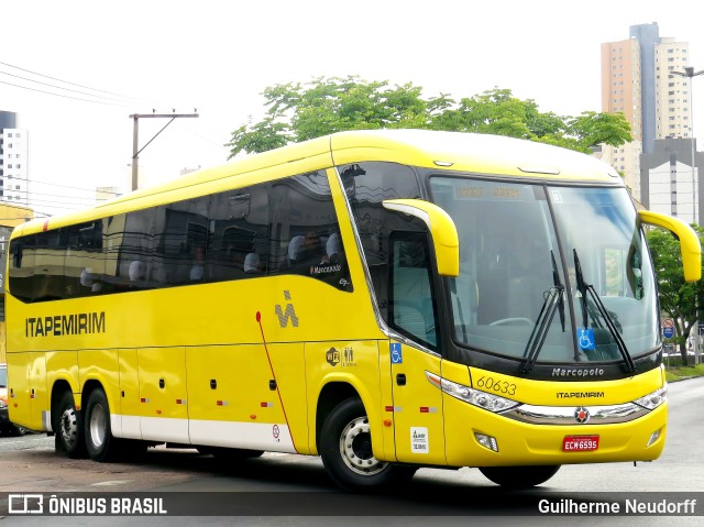 Viação Itapemirim 60633 na cidade de Curitiba, Paraná, Brasil, por Guilherme Neudorff. ID da foto: 10100008.