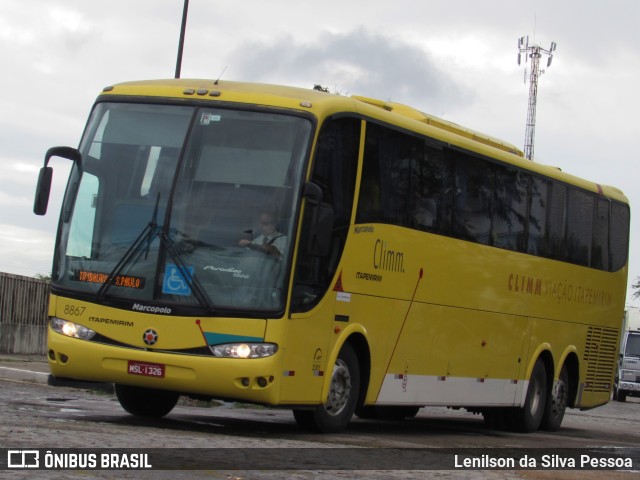 Viação Itapemirim 8867 na cidade de Caruaru, Pernambuco, Brasil, por Lenilson da Silva Pessoa. ID da foto: 10099769.