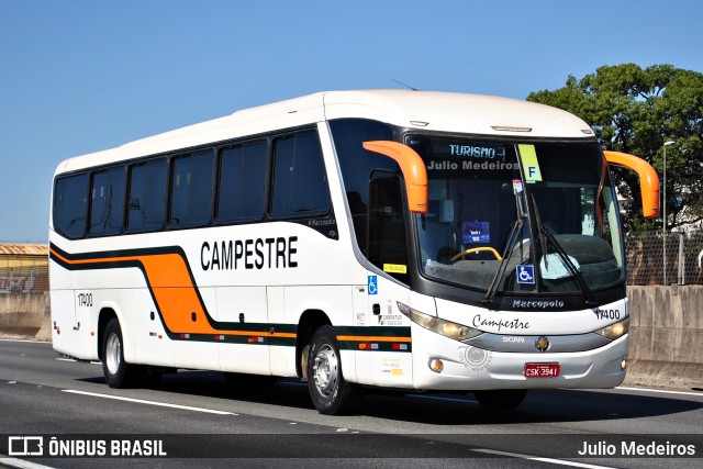 Viação Campestre 17400 na cidade de Sumaré, São Paulo, Brasil, por Julio Medeiros. Número da foto: #10100019.