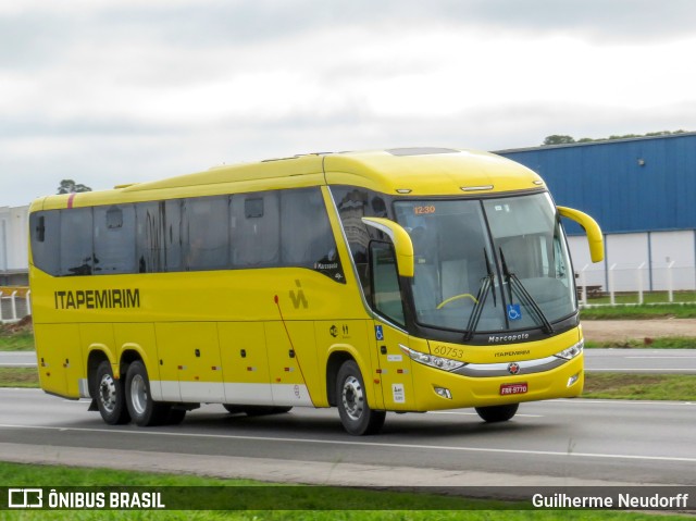 Viação Itapemirim 60753 na cidade de São José dos Pinhais, Paraná, Brasil, por Guilherme Neudorff. ID da foto: 10100710.