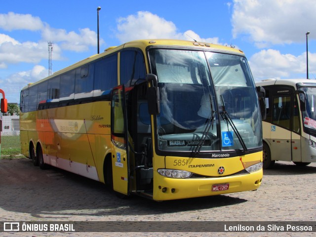 Viação Itapemirim 5851 na cidade de Caruaru, Pernambuco, Brasil, por Lenilson da Silva Pessoa. ID da foto: 10103130.