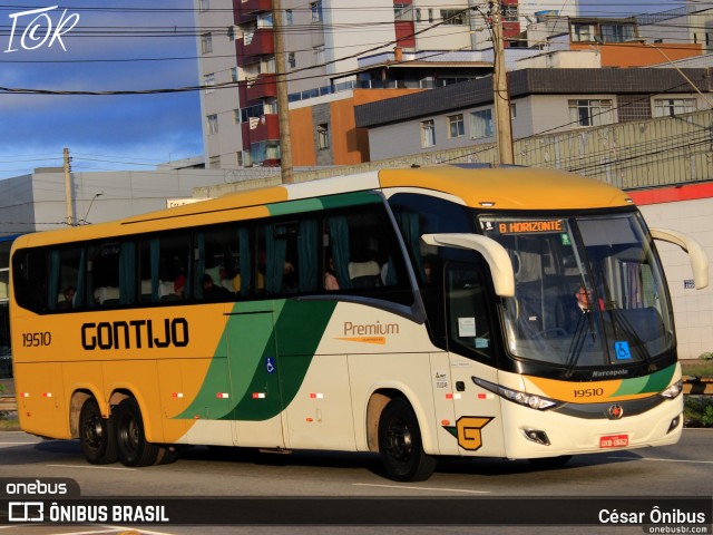 Empresa Gontijo de Transportes 19510 na cidade de Belo Horizonte, Minas Gerais, Brasil, por César Ônibus. ID da foto: 10103067.