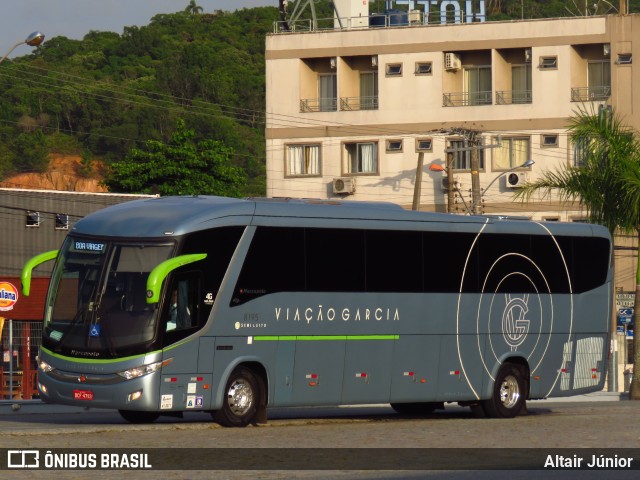 Viação Garcia 8195 na cidade de Balneário Camboriú, Santa Catarina, Brasil, por Altair Júnior. ID da foto: 10103933.