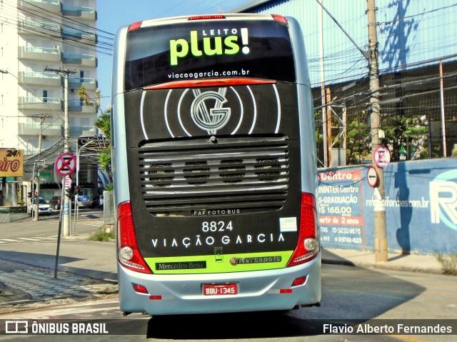 Viação Garcia 8824 na cidade de Sorocaba, São Paulo, Brasil, por Flavio Alberto Fernandes. Número da foto: #10102624.