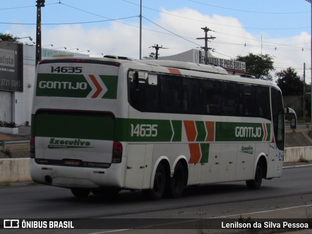 Empresa Gontijo de Transportes 14635 na cidade de Caruaru, Pernambuco, Brasil, por Lenilson da Silva Pessoa. ID da foto: 10103114.