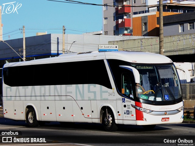 Auto Viação Catarinense 3412 na cidade de Belo Horizonte, Minas Gerais, Brasil, por César Ônibus. Número da foto: #10103098.