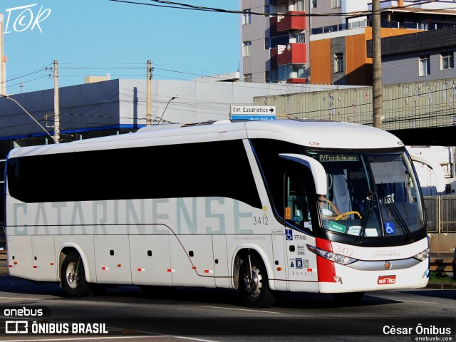 Auto Viação Catarinense 3412 na cidade de Belo Horizonte, Minas Gerais, Brasil, por César Ônibus. ID da foto: 10103098.