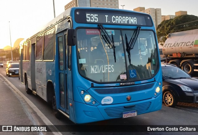 Nova Transporte 22263 na cidade de Cariacica, Espírito Santo, Brasil, por Everton Costa Goltara. ID da foto: 10103498.