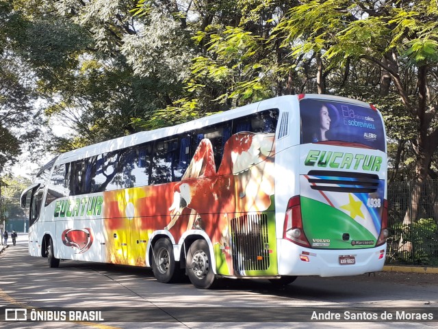 Eucatur - Empresa União Cascavel de Transportes e Turismo 4938 na cidade de São Paulo, São Paulo, Brasil, por Andre Santos de Moraes. Número da foto: #10103705.