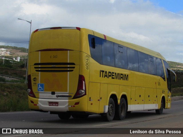 Viação Itapemirim 60043 na cidade de Caruaru, Pernambuco, Brasil, por Lenilson da Silva Pessoa. ID da foto: 10102563.