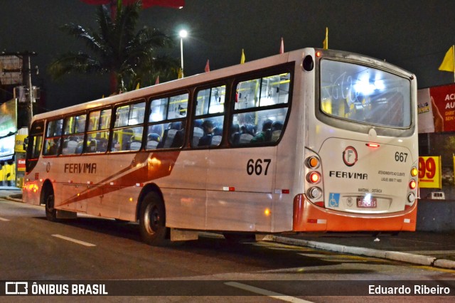 Viação Fervima 667 na cidade de Taboão da Serra, São Paulo, Brasil, por Eduardo Ribeiro. Número da foto: #10104377.