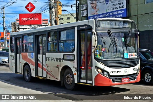 Viação Fervima 708 na cidade de Taboão da Serra, São Paulo, Brasil, por Eduardo Ribeiro. Número da foto: #10104391.