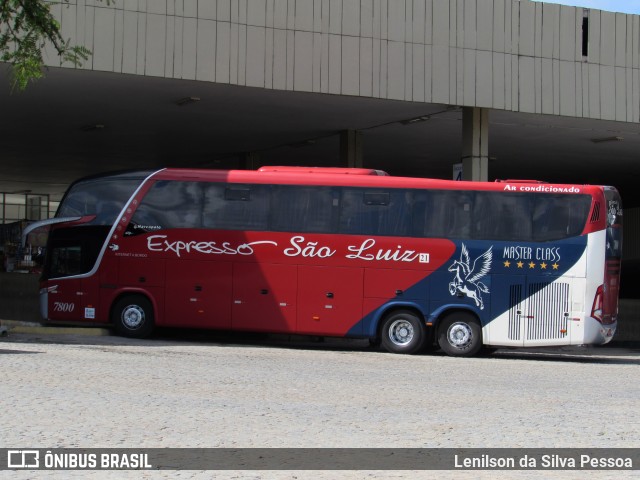 Expresso São Luiz 7800 na cidade de Caruaru, Pernambuco, Brasil, por Lenilson da Silva Pessoa. ID da foto: 10103136.