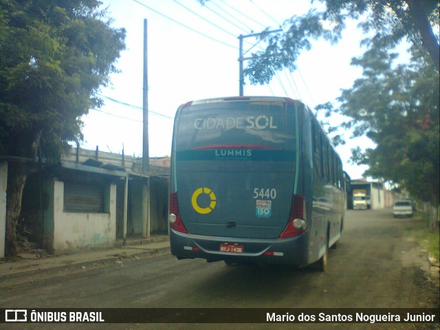 Viação Cidade Sol 5440 na cidade de Salvador, Bahia, Brasil, por Mario dos Santos Nogueira Junior. ID da foto: 10102268.