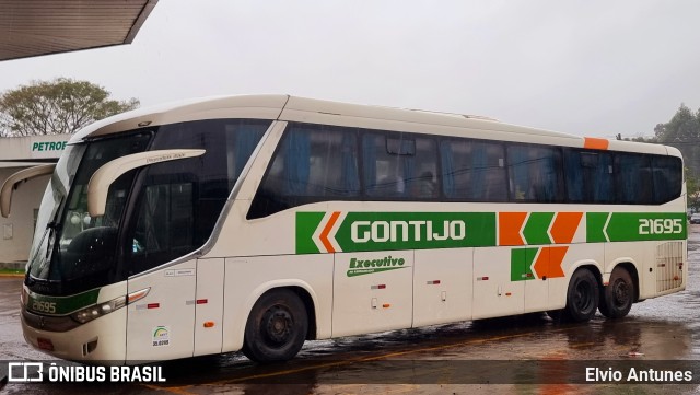 Empresa Gontijo de Transportes 21695 na cidade de Campo Mourão, Paraná, Brasil, por Elvio Antunes. ID da foto: 10104825.