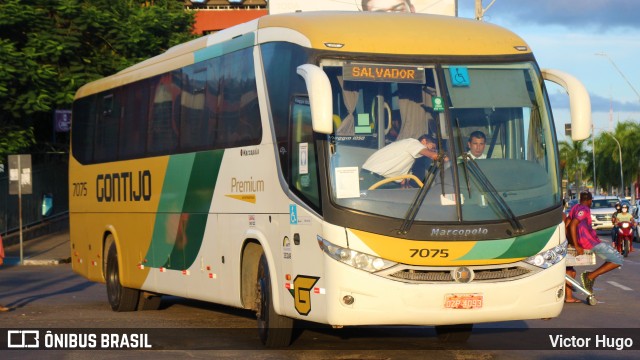 Empresa Gontijo de Transportes 7075 na cidade de Feira de Santana, Bahia, Brasil, por Victor Hugo. ID da foto: 10054681.