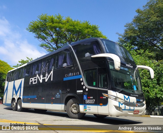 Empresa de Ônibus Nossa Senhora da Penha 58007 na cidade de São Paulo, São Paulo, Brasil, por Andrey  Soares Vassão. ID da foto: 10053168.