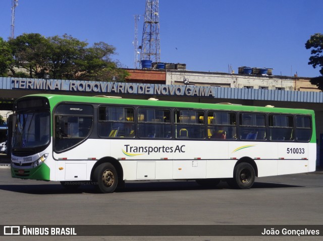 Transportes AC 510033 na cidade de Novo Gama, Goiás, Brasil, por João Gonçalves. ID da foto: 10053703.