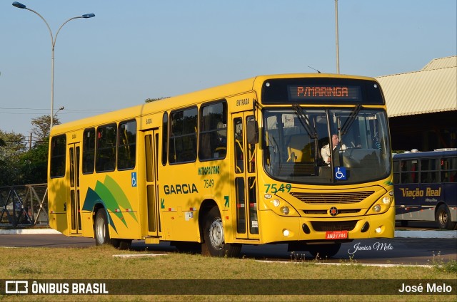 Viação Garcia 7549 na cidade de Maringá, Paraná, Brasil, por José Melo. ID da foto: 10054362.