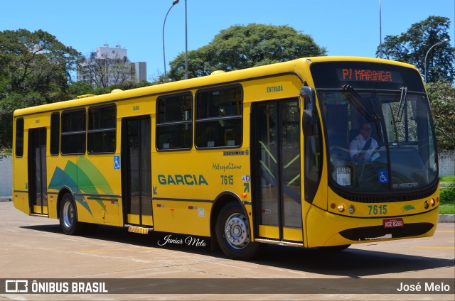 Viação Garcia 7615 na cidade de Maringá, Paraná, Brasil, por José Melo. ID da foto: 10054549.