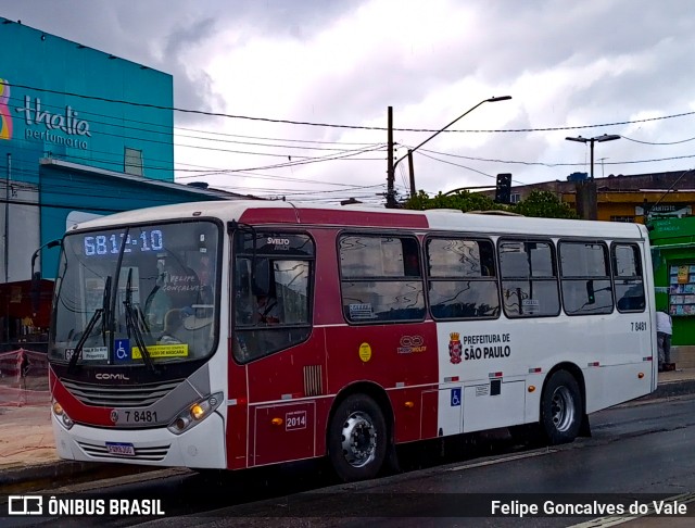 Transwolff Transportes e Turismo 7 8481 na cidade de São Paulo, São Paulo, Brasil, por Felipe Goncalves do Vale. Número da foto: #10053209.