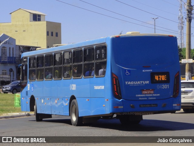Taguatur - Taguatinga Transporte e Turismo 04301 na cidade de Novo Gama, Goiás, Brasil, por João Gonçalves. Número da foto: #10053163.