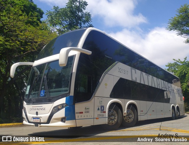 Auto Viação Catarinense 321317 na cidade de São Paulo, São Paulo, Brasil, por Andrey  Soares Vassão. Número da foto: #10053191.