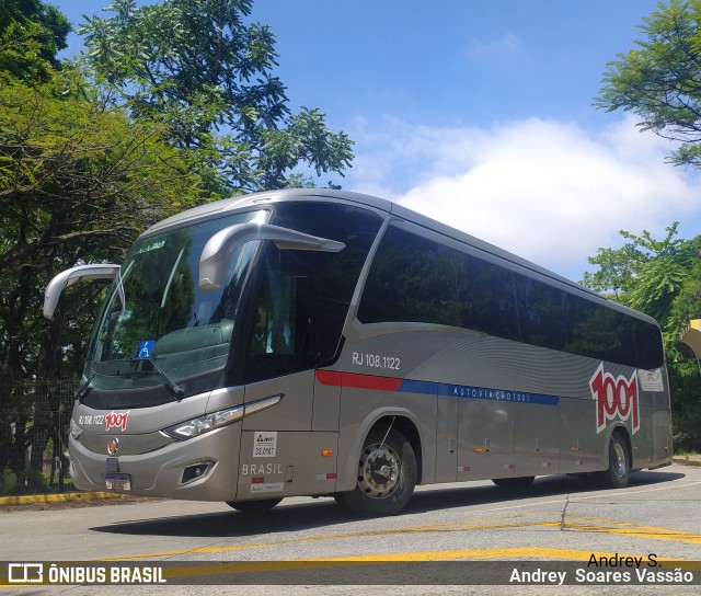 Auto Viação 1001 RJ 108.1122 na cidade de São Paulo, São Paulo, Brasil, por Andrey  Soares Vassão. ID da foto: 10053197.